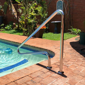 Stainless steel pool handrails
